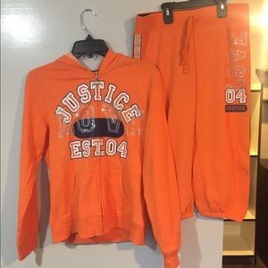 Justice Girls Sweatsuit-Hooded Sweatshirt & Capris